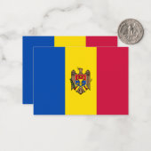 Moldawien-Flagge Mitteilungskarte (Vorderseite/Rückseite Beispiel)
