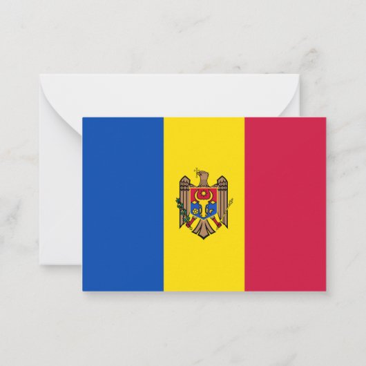 Moldawien-Flagge Mitteilungskarte (Rückseite)
