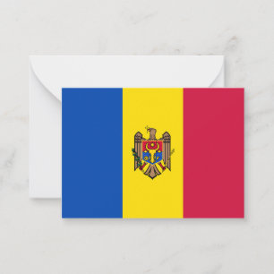 Moldawien-Flagge Mitteilungskarte