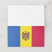 Moldawien-Flagge Platzkarte (Außenseite Aufgefaltet)