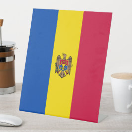 Moldawien-Flagge Sockelschild