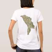 Moldawien-Flagge x Karte T - Shirt (Rückseite)