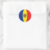 Moldawien-Flaggenmarke Runder Aufkleber (Tasche)
