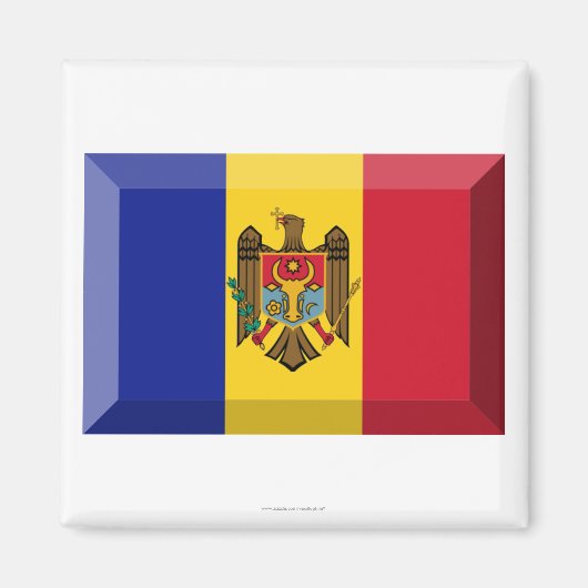 Moldawienflagge Jewel Magnet (Vorne)