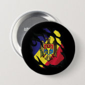 Moldawische Rippfahne Button (Vorne & Hinten)