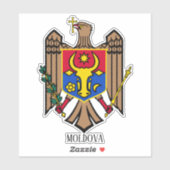 Moldawische Staatsküste Patriotisch im Rüstungsber Aufkleber (Blatt)