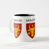 Moldawisches Wappen Zweifarbige Tasse (Vorderseite Links)