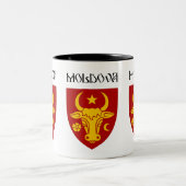 Moldawisches Wappen Zweifarbige Tasse (Mittel)