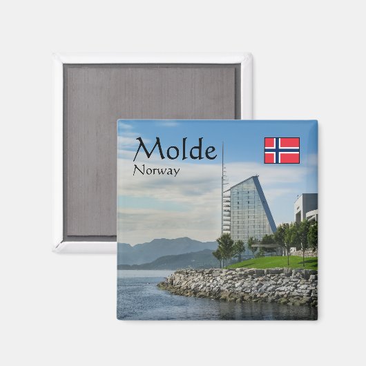 Molde Norwegen Souvenir Magnet (Vorderseite/Rückseite)