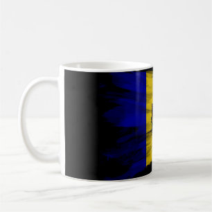 Moldova flag brush stroke, national flag kaffeetasse