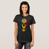 Moldova Flag Skull Moldovan Roots Proud Patriotic T-Shirt (Vorne ganz)