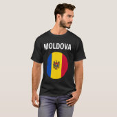 Moldova-Flagge Modern T-Shirt (Vorne ganz)