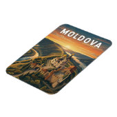 Moldova Illustration Reise Kunst Vintage Magnet (Linke Seite)