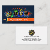 Moldy Colorful Paint Splatter Home Repair Visitenkarte (Vorne/Hinten)