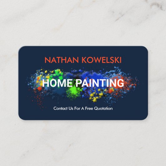 Moldy Paint Splattered Wall Handyman Visitenkarte (Vorderseite)