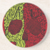 Moldy Skull auf Blood Red Untersetzer (Vorne)