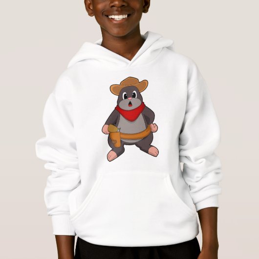 Mole als Cowboy Hoodie (Vorderseite)