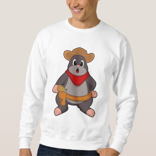 Mole als Cowboy Sweatshirt (Vorderseite)