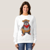 Mole als Cowboy Sweatshirt (Vorne ganz)
