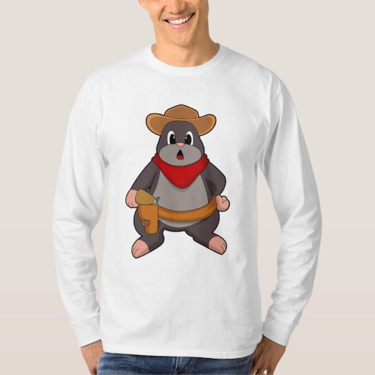 Mole als Cowboy T-Shirt (Vorderseite)