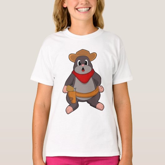 Mole als Cowboy T-Shirt (Vorderseite)