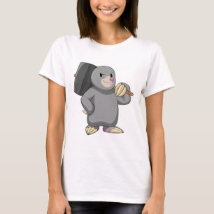Mole als Handyman mit Hammer T-Shirt