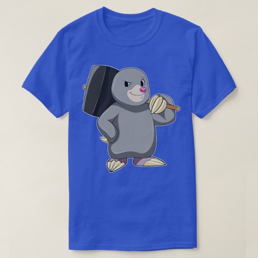 Mole als Handyman mit Hammer T-Shirt (Design vorne)