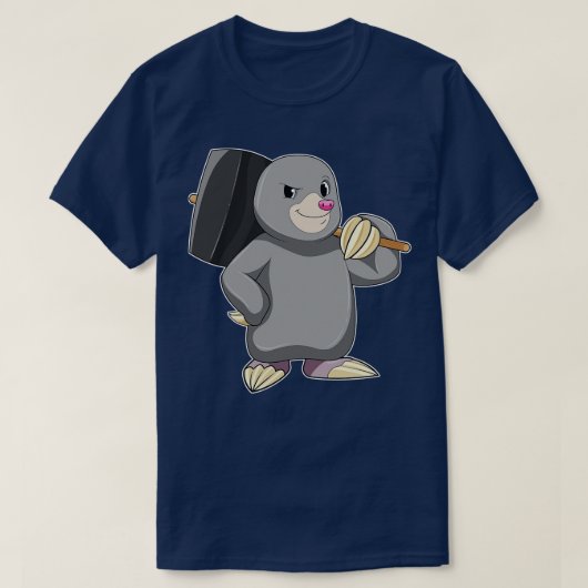 Mole als Handyman mit Hammer T-Shirt (Design vorne)