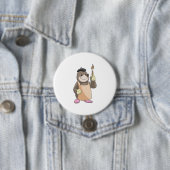 Mole als Maler mit Pinsel Button (Beispiel)
