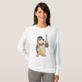 Mole als Maler mit Pinsel T-Shirt (Vorne ganz)