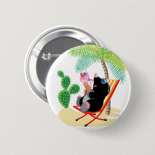 Mole am Strand Button (Vorne & Hinten)