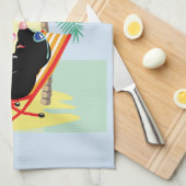 Mole am Strand Geschirrtuch (Viertel Falte)