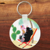 Mole am Strand Schlüsselanhänger (Vorderseite)