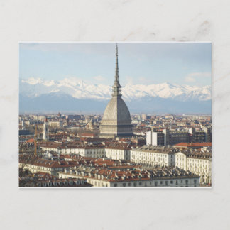 Mole Antonelliana in Turin Italien von der Hügel a Postkarte