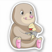 Mole as Gamer mit Joystick Aufkleber (Vorderseite)