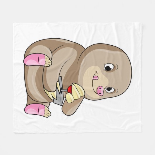 Mole as Gamer mit Joystick Fleecedecke (Vorderseite (Horizontal))