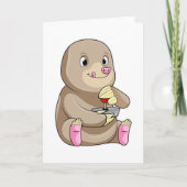 Mole as Gamer mit Joystick Karte (Vorderseite)