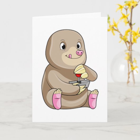 Mole as Gamer mit Joystick Karte (Gelbe Blume)