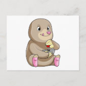 Mole as Gamer mit Joystick Postkarte (Vorderseite)