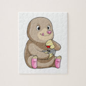 Mole as Gamer mit Joystick Puzzle (Vertikal)