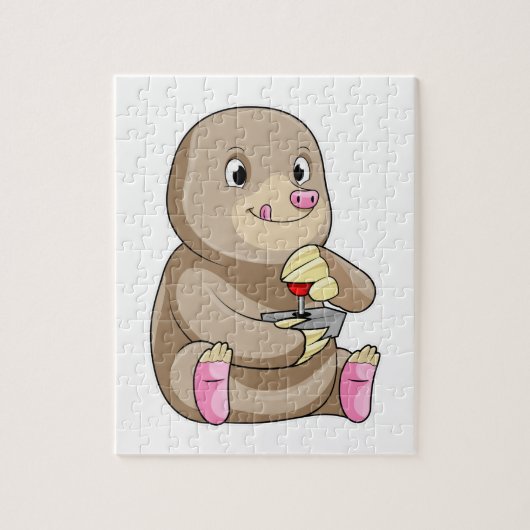 Mole as Gamer mit Joystick Puzzle (Vertikal)