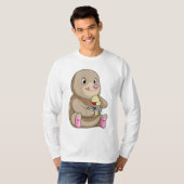 Mole as Gamer mit Joystick T-Shirt (Vorne ganz)