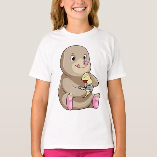 Mole as Gamer mit Joystick T-Shirt (Vorderseite)