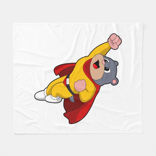 Mole as Hero Fleecedecke (Vorderseite (Horizontal))