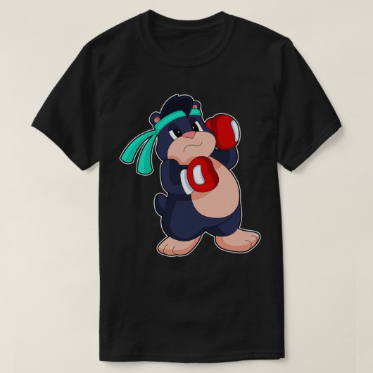 Mole Boxer Boxhandschuhe T-Shirt (Design vorne)