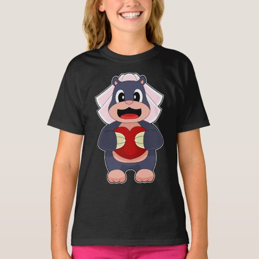 Mole Bride Heart Wedding T-Shirt (Vorderseite)