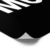 Mole-Cool Funny Molecule Pun Dark BG Poster (Ecke)