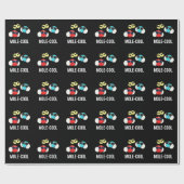 Mole-Coole Funny Molecule Pun Dark BG Geschenkpapier (Flach)