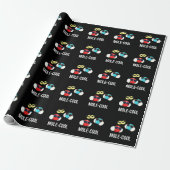 Mole-Coole Funny Molecule Pun Dark BG Geschenkpapier (Ungerollt)