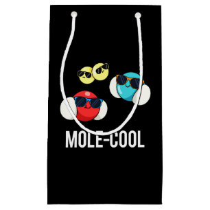 Mole-Coole Funny Molecule Pun Dark BG Kleine Geschenktüte
